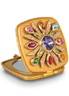 Jay Strongwater Maltese Jeweled Compact In Gold/bright