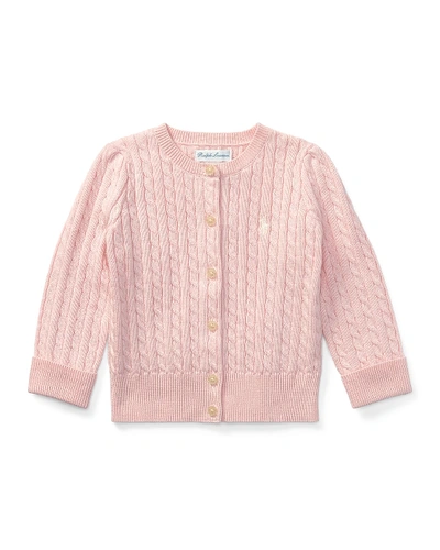 Polo Ralph Lauren Kids' Girls' Cable-knit Cardigan - Baby In Pink