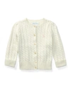 Polo Ralph Lauren Kids' Girls' Cable-knit Cardigan - Baby In Warm White