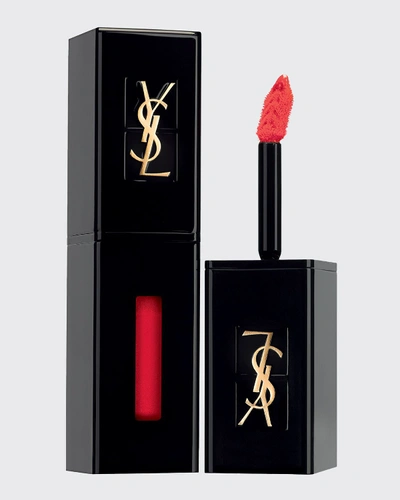 Saint Laurent Rouge Pur Couture Vinyl Cream Lip Stain In 411 Rhythm Red