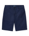 Polo Ralph Lauren Flat Front Chino Shorts In Navy