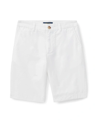 Polo Ralph Lauren Kids' Flat Front Chino Shorts In White