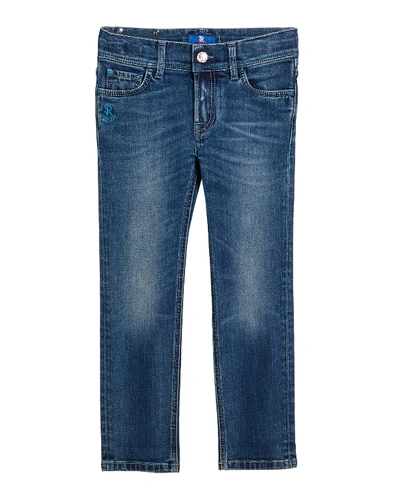 Stefano Ricci Kids' Denim Sport Trousers In Indigo