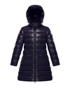 MONCLER MOKA LAQUE MINI ME QUILTED HOODED LONG COAT,PROD149110259