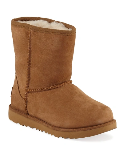 Ugg Classic Short Ii Suede Boots, Kids In Brown