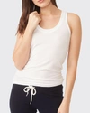 Monrow Jersey Narrow Tank In White