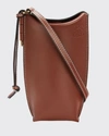 Loewe Gate Pocket Classic Calf Leather Bucket Bag In Rust Color