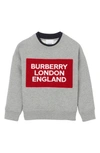 BURBERRY FABBIO LOGO PATCH SWEATSHIRT,8017838