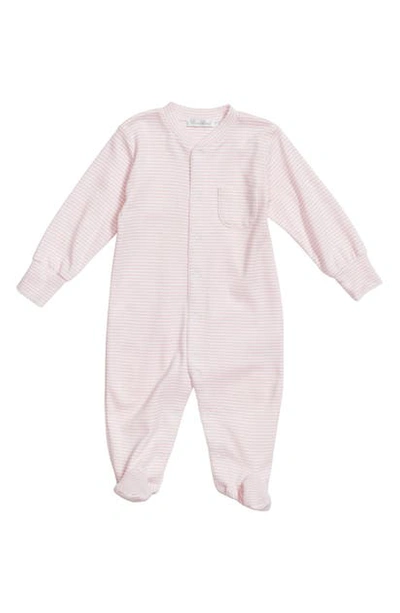 Kissy Kissy Girls' Striped Footie - Baby In Pink