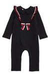 GUCCI RUFFLE TRIM COTTON JERSEY ROMPER,575188XJBE7