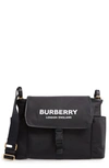 BURBERRY FLAP NYLON DIAPER BAG,8014365