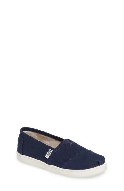 Toms Kids' 2.0 Classic Alpargata Slip-on In Navy Canvas