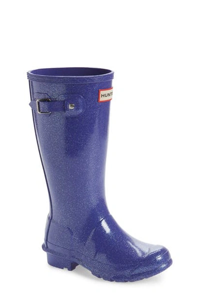 Hunter Kids' Starcloud Glitter Rain Boot In Electric Storm