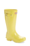 Hunter Kids' Starcloud Glitter Rain Boot In Lightening Yellow