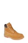 Timberland Premium 6 Inch Lace Up Waterproof Boot Wheat Shoes In Wheat Nubuck Yellow
