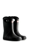 Hunter Kids' First Classic Waterproof Rain Boot In Black/ Logo Red/ Black