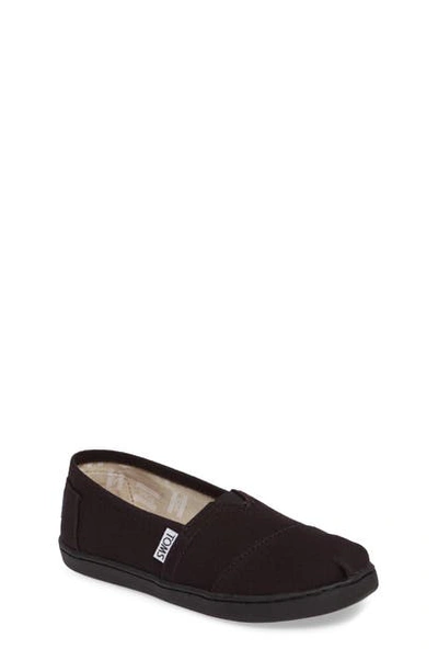 Toms Kids' 2.0 Classic Alpargata Slip-on In Black Canvas