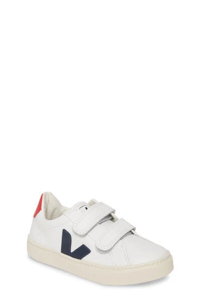 Veja Kids' Esplar Double Strap Sneaker In White