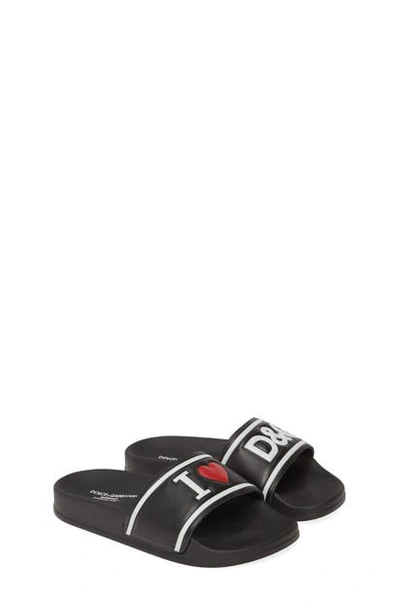 Dolce & Gabbana Kids' Ciabatta Slide Sandal In White