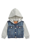 LEVI'S INDIGO HOODED TRUCKER JACKET,518564F