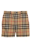 BURBERRY SEAN CHECK PRINT SHORTS,8014138