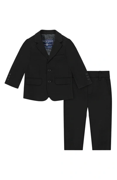 Andy & Evan Babies' Solid Stretch Two-piece Suit (big Boy) In Oxford