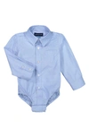 Andy & Evan Kids' Boy's Button-down Cotton Shirtzie In Medium Blue