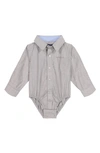 ANDY & EVAN BUTTON-UP LONG SLEEVE BODYSUIT,F1926543A
