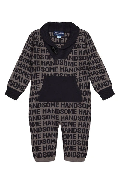 Andy & Evan Babies' Toggle Shawl Collar Romper In Oxford