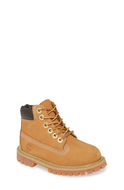 Timberland Kids' 6-inch Premium Waterproof Boot In Wheat