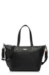 STORKSAK NOA LEATHER DIAPER BAG,SK6914