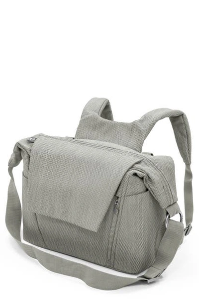 Stokke Babies' Convertible Diaper Bag In Brushed Grey