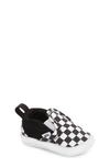 Vans Babies' Slip-on Crib Sneakers In Black/white