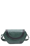 Mima Babies' Trendy Faux Leather Diaper Bag In British Green