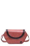 Mima Babies' Trendy Faux Leather Diaper Bag In Sicilian Red