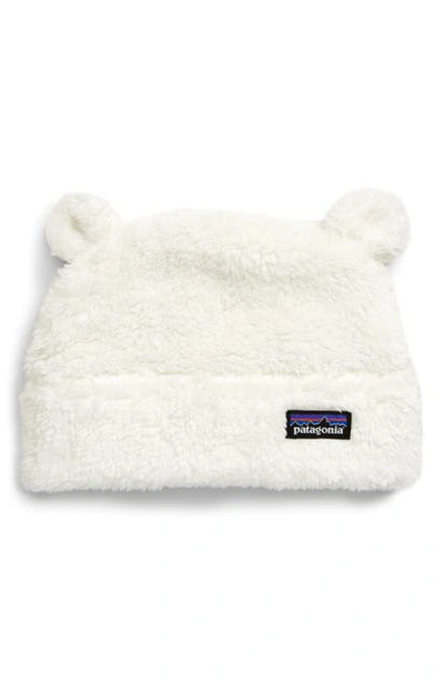 Patagonia Babies' Furry Friends Fleece Hat In Birch White