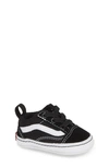 Vans Old Skool Crib Shoe In Black/ True