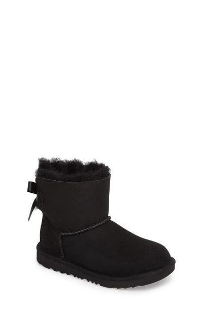 Ugg Kids' Mini Bailey Bow Ii - Ankle Boot In Black