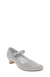 Nina Kids' Girls' Zelia Rhinestone Satin Mary Janes - Toddler In Silver-tone