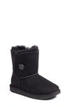 Ugg Bailey Button Ii Water Resistant Genuine Shearling Boot In Black Suede