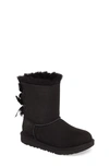 Ugg Kids' Bailey Bow Ii Water Resistant Genuine Shearling Boot In Black