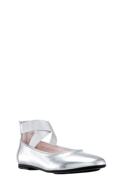 Nina Girls' Marissa Crisscross Strap Ballet Flats - Little Kid, Big Kid In Silver Metallic