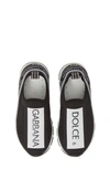 Dolce & Gabbana Sorrento Logo Slip-on Sneakers In White / Black