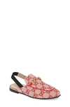 Gucci Kids' Princetown Gg Supreme Loafer Mule In Red
