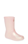 Hunter Girls' Original First Classic Nebula Rain Boots - Walker, Toddler In Pink