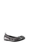 Nina Esther Ballet Flat In Pewter Shimmer