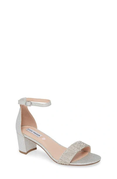 Steve Madden Kids' Jcarrson Ankle Strap Sandal In Rhinestone