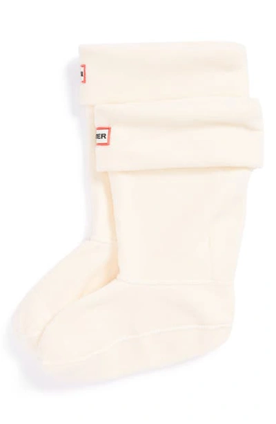Hunter Fleece Welly Boot Socks In Cream