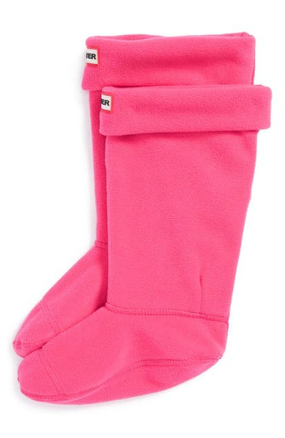 Hunter Fleece Welly Boot Socks In Fushia
