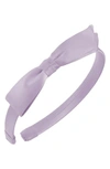 L Erickson Kids' 'bermuda Bow' Silk Headband In Lavender